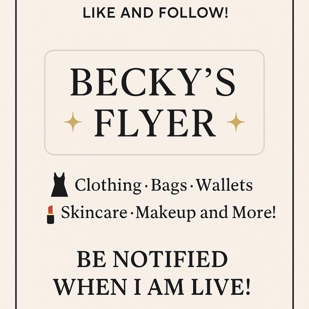 Follow for Becky's Live Events!